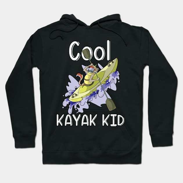 Kayak River Rafting Kids Gift Canoe Unicorn for Son Daughter Hoodie by TellingTales